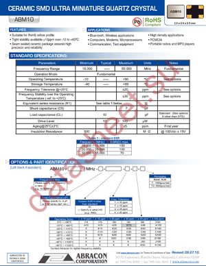 ABM10-16.000MHZ-E20-T datasheet  